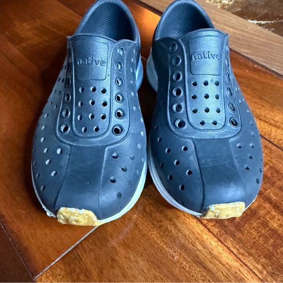 Black Perforated Water Shoes with Gum Outsole - Picture 4 of 12